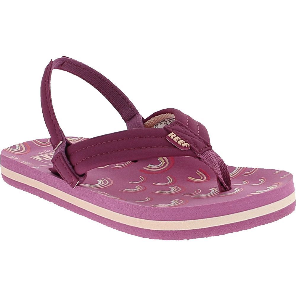 Reef Little Ahi Flip Flop Sandals - Boys | Girls Purple Rainbow