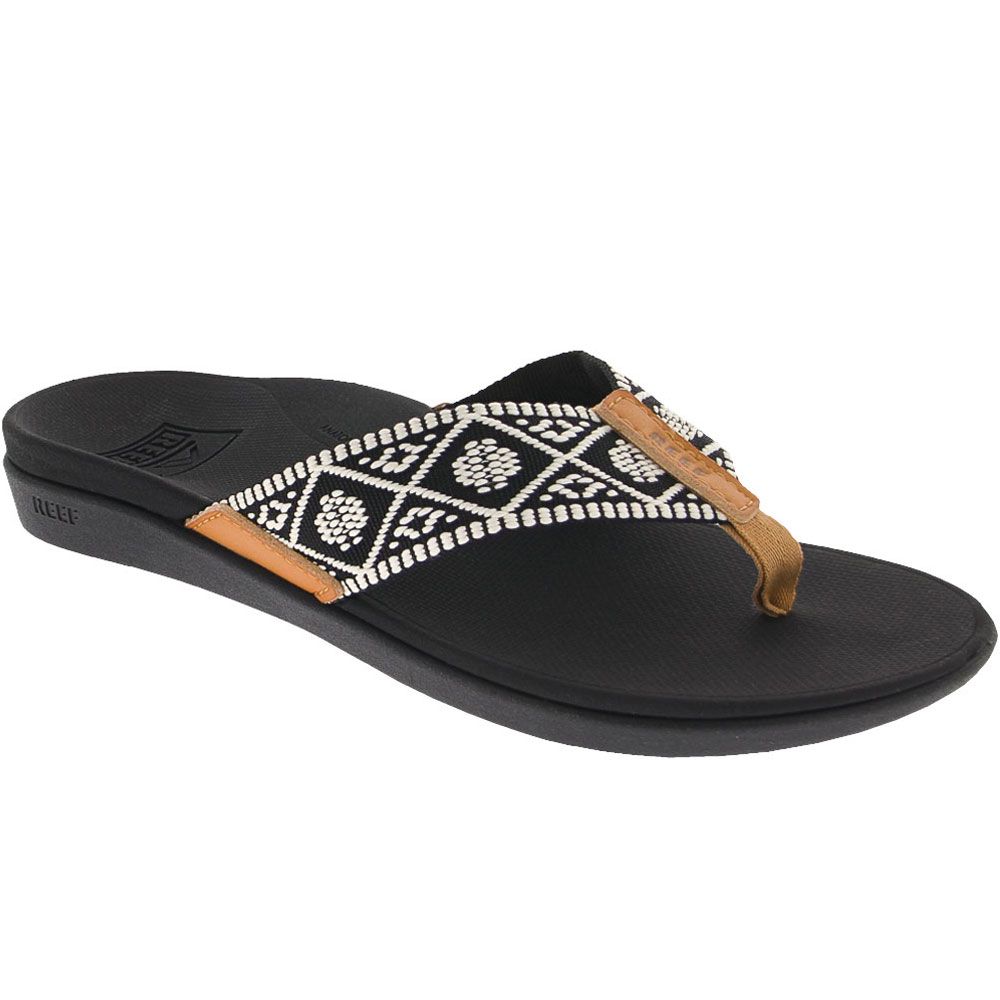 Reef Ortho Bounce Woven Sandals - Womens Black White