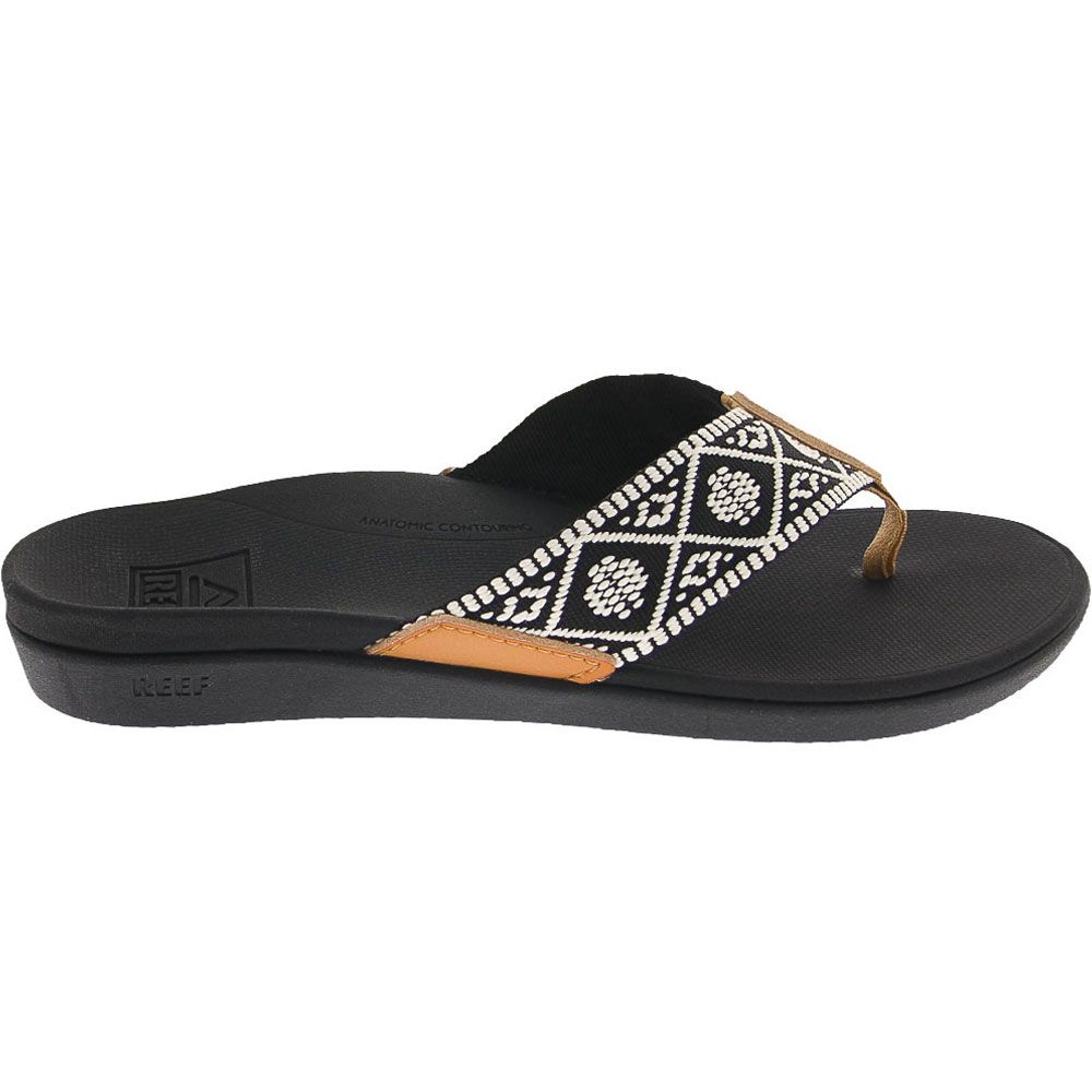 BLACK/WHITE Womens SANDALS  ORTHO-BOUNCE WOVEN Reef 