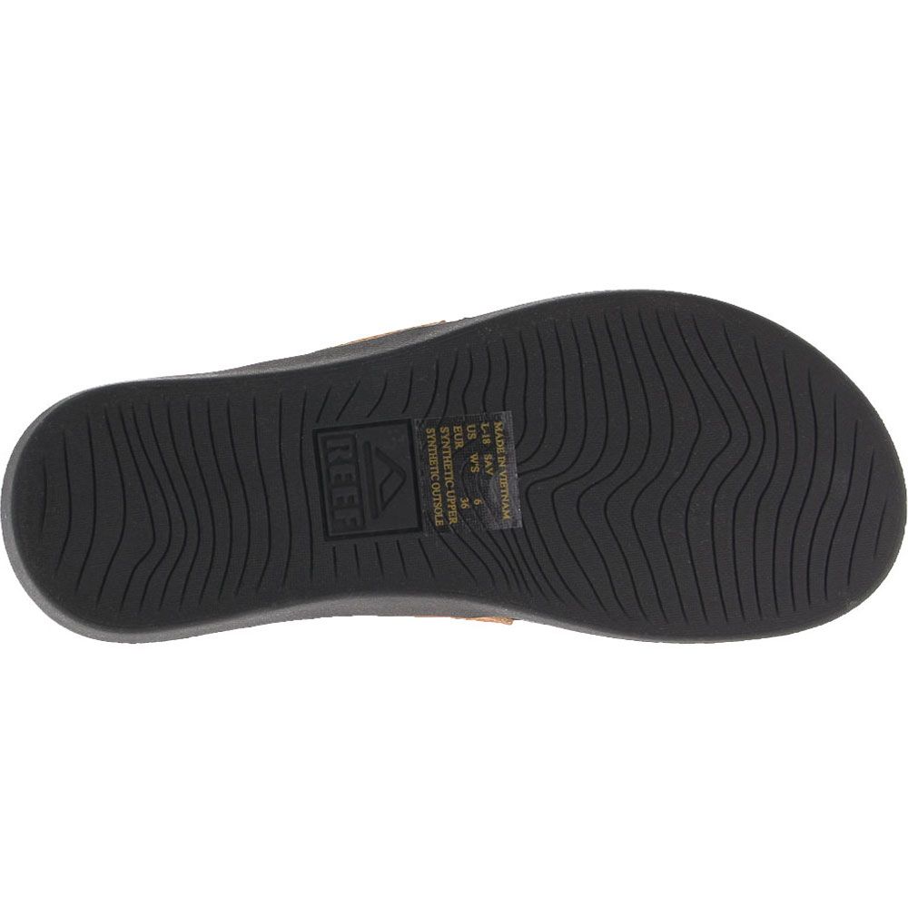 Reef Ortho Bounce Woven Sandals - Womens Black White Sole View