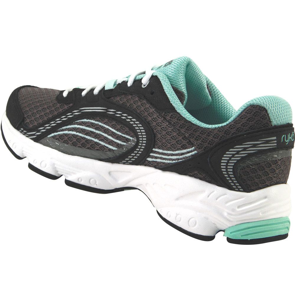 Ryka Ultimate Running Shoes - Womens Grey Black Mint Back View