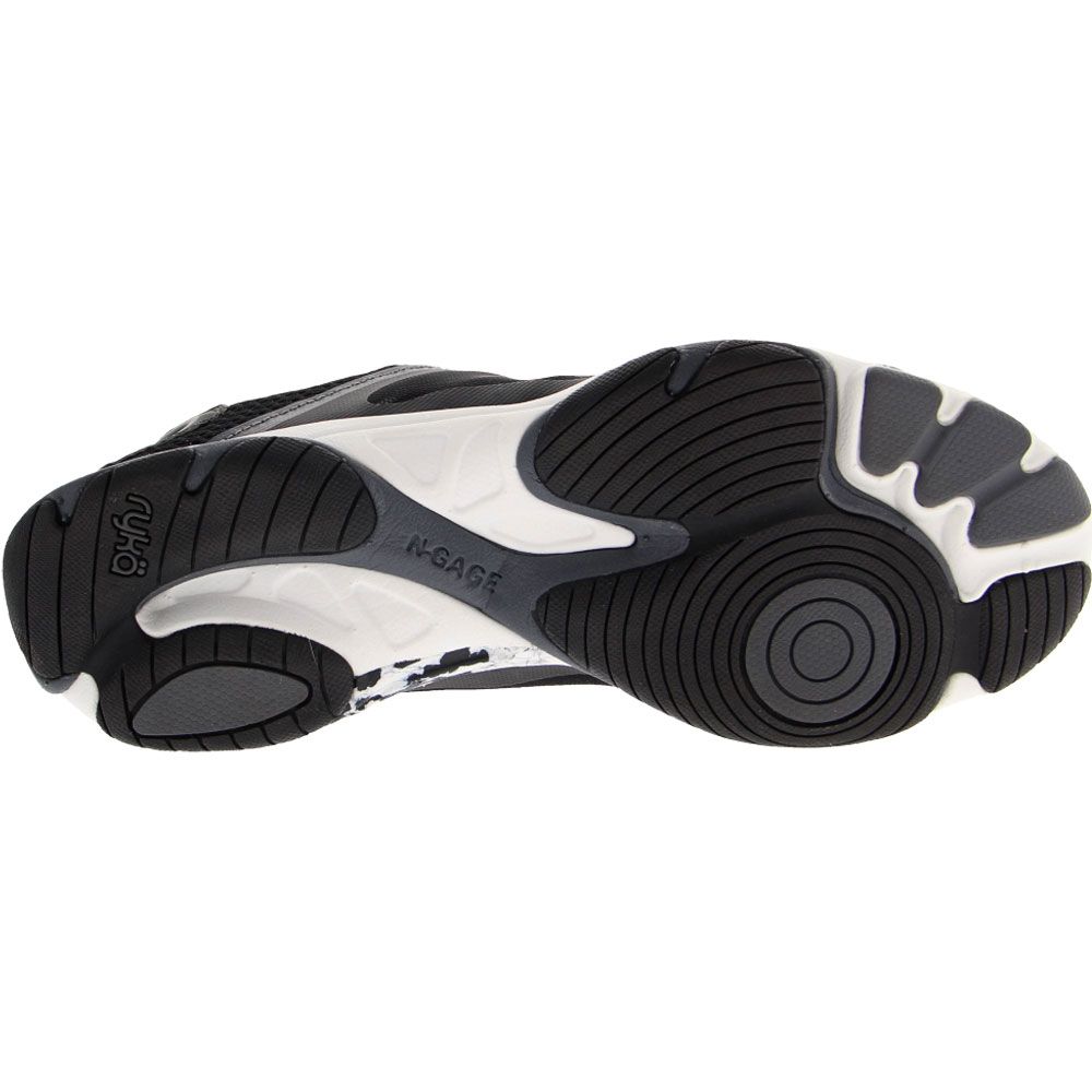 Ryka Influence 2.5 Aerobics Shoes - Womens Black White Sole View