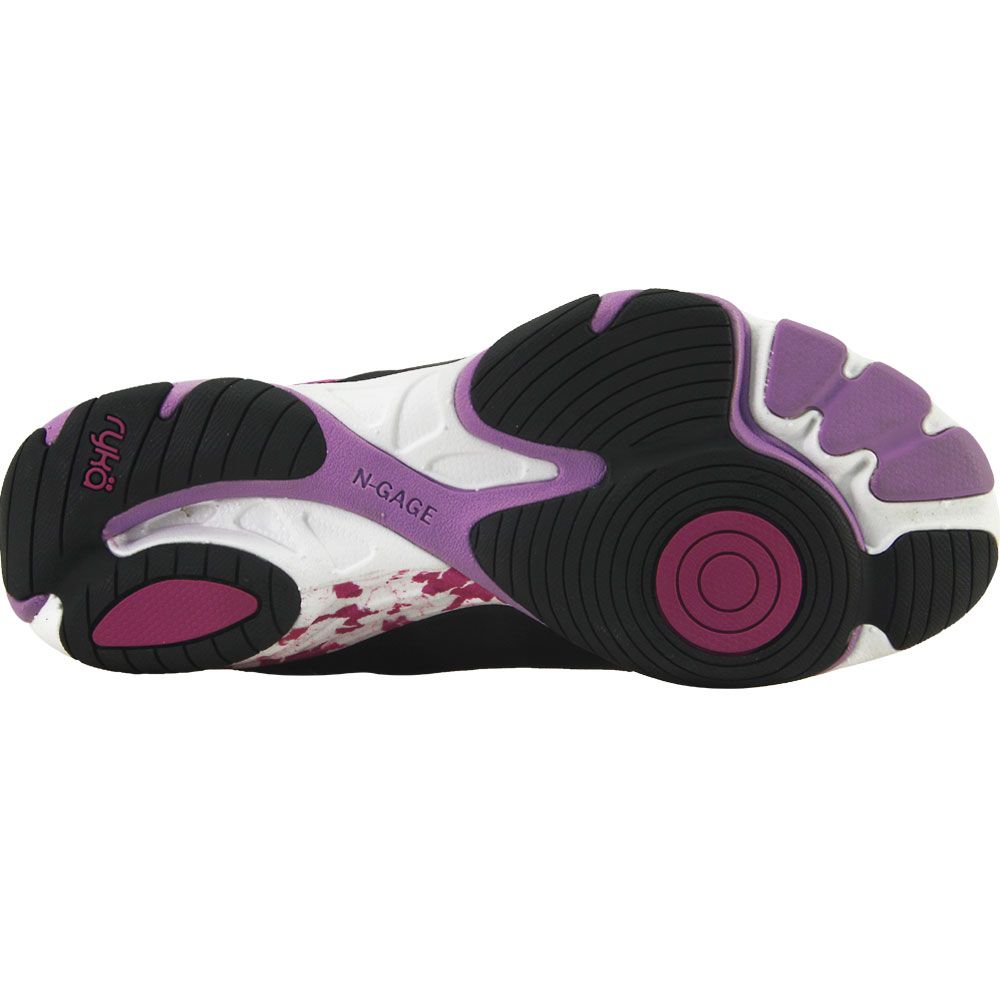 Ryka Influence 2.5 Aerobics Shoes - Womens Black Plum Sole View