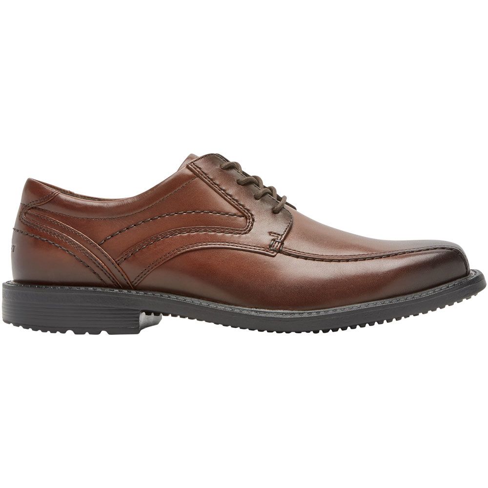 Rockport Bike Toe Oxford Dress Shoes - Mens New Brown Gradient Side View