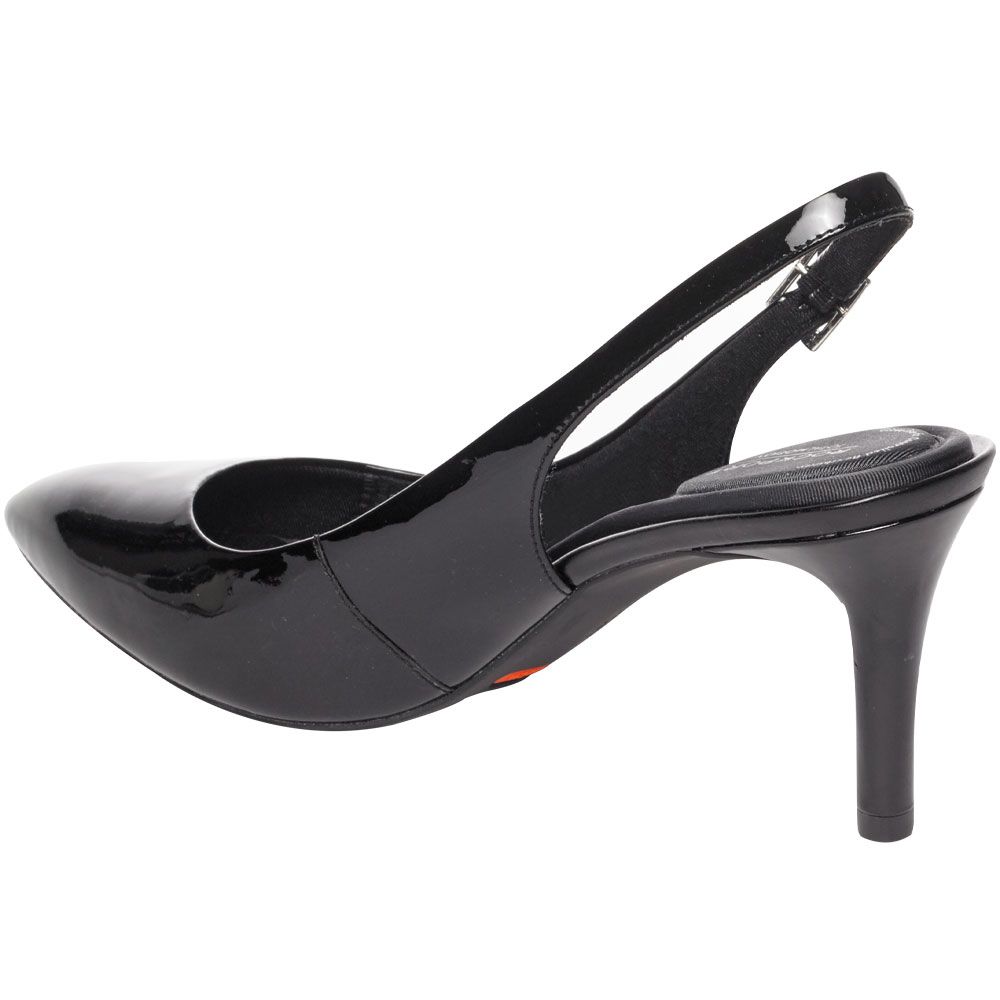 Rockport TM 75mm Slingback Dress Shoes - Womens Black Patent Back View