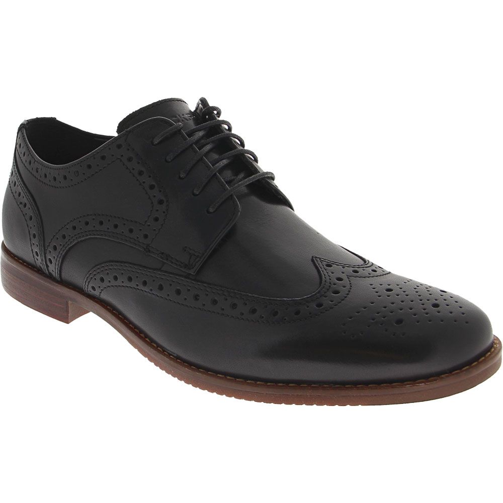 Rockport Style Purpose Wing Tip Oxford Dress Shoes - Mens Black