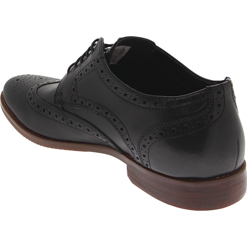 Rockport Style Purpose Wing Tip Oxford Dress Shoes - Mens Black Back View