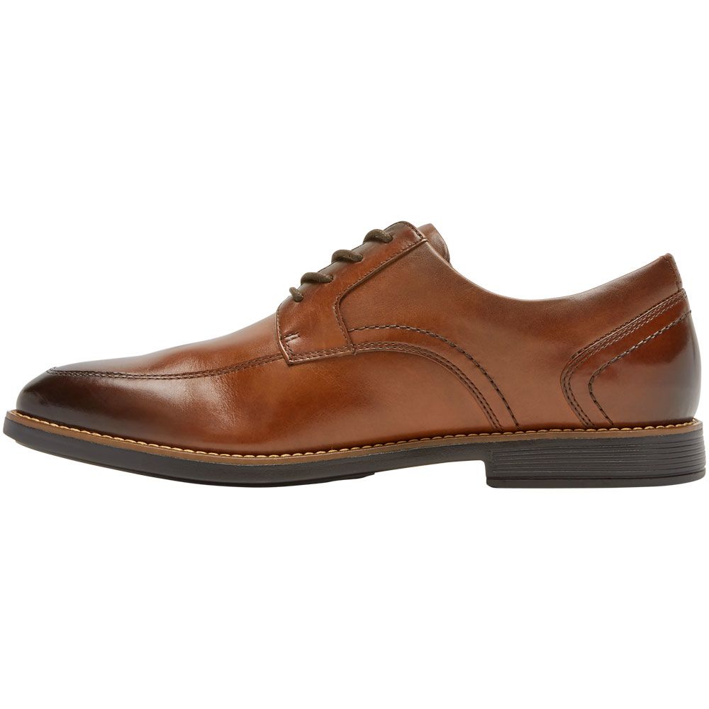 Rockport Slayter Apron Toe Oxford Dress Shoes - Mens New Brown Glass Back View