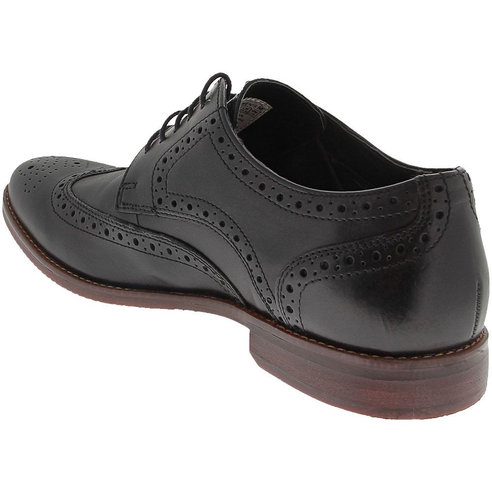 Rockport Symon Wing Tip Oxford Dress Shoes - Mens Black Back View