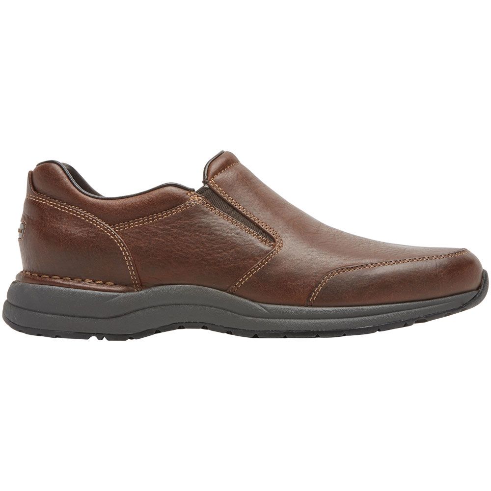 Rockport Edge Hill2 Double Gore Slip On Casual Shoes - Mens Light Brown Side View