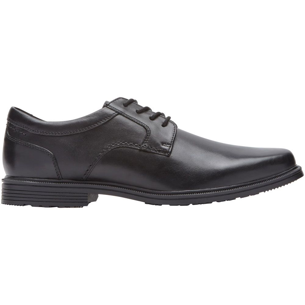Rockport Taylor Plain Toe Oxford Dress Shoes - Mens Black Side View