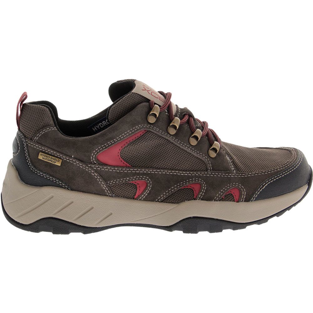 Rockport Xcs Spruce Peak Hiking Shoes - Mens Breen Suede Mesh Side View
