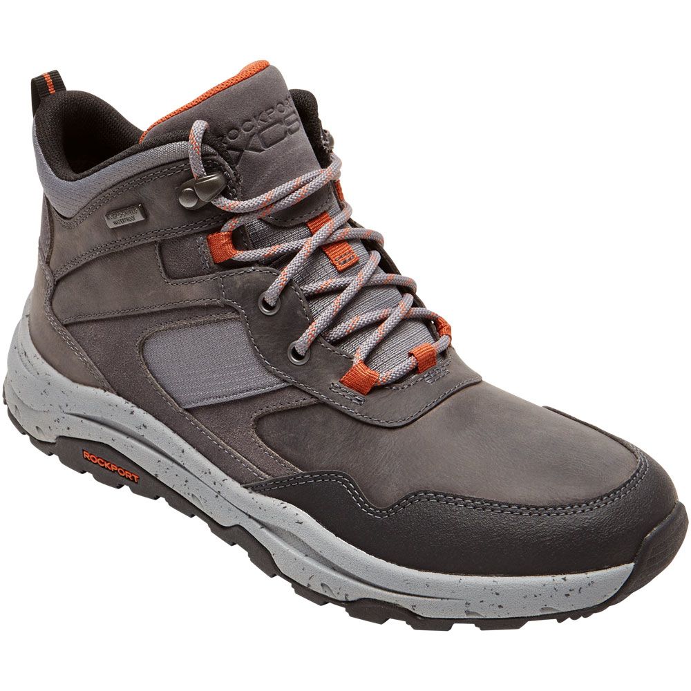 Rockport XCS Pathway Mens Waterproof Casual Boots Steel Grey Leather Suede