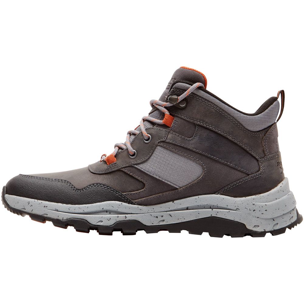 Rockport XCS Pathway Mens Waterproof Casual Boots Steel Grey Leather Suede Back View