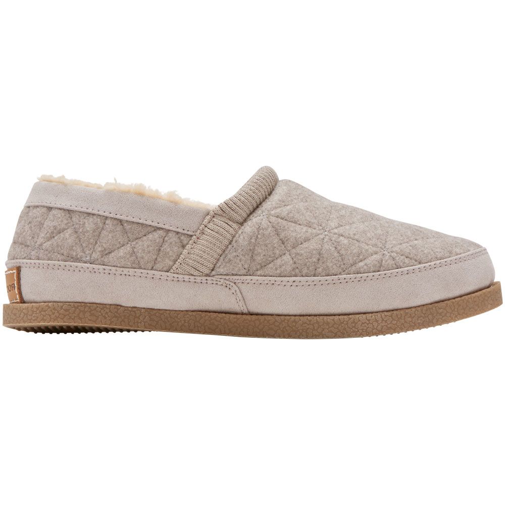 Rockport Veda Slipper Slippers - Womens Taupe Grey Side View