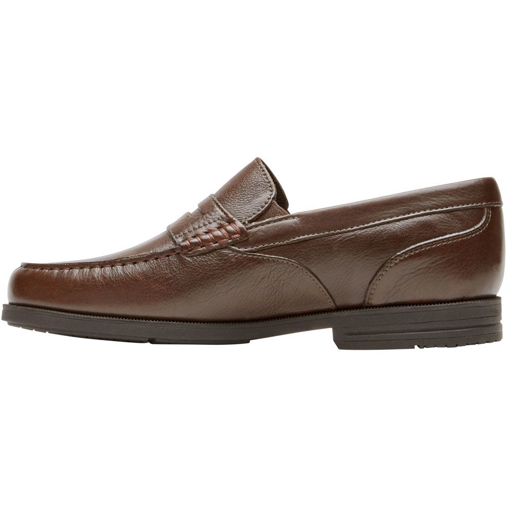 Rockport Preston Penny Loafer Shoes - Mens Java Tumbled Back View