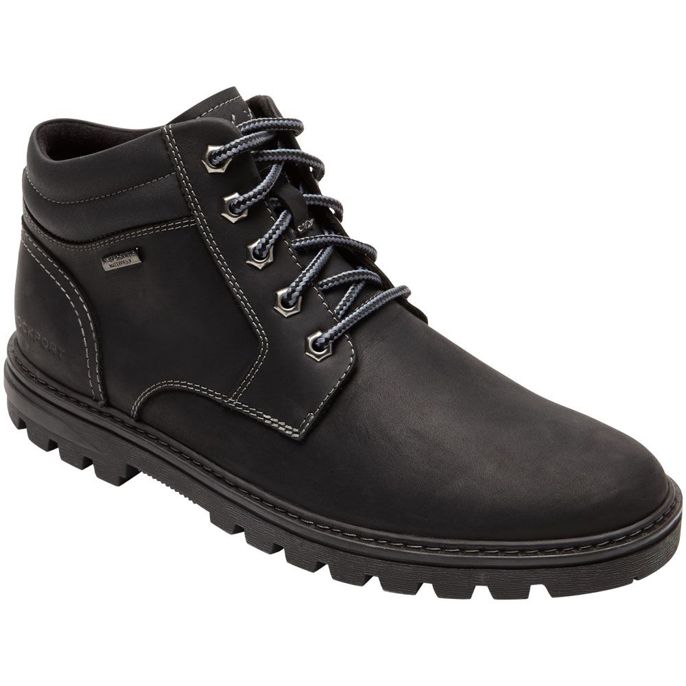 Rockport Weather Or Not Boot Wp Casual Boots - Mens Black Leather Suede