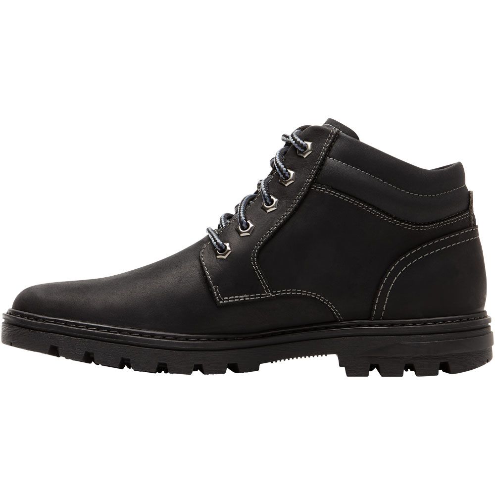 Rockport Weather Or Not Boot Wp Casual Boots - Mens Black Leather Suede Back View