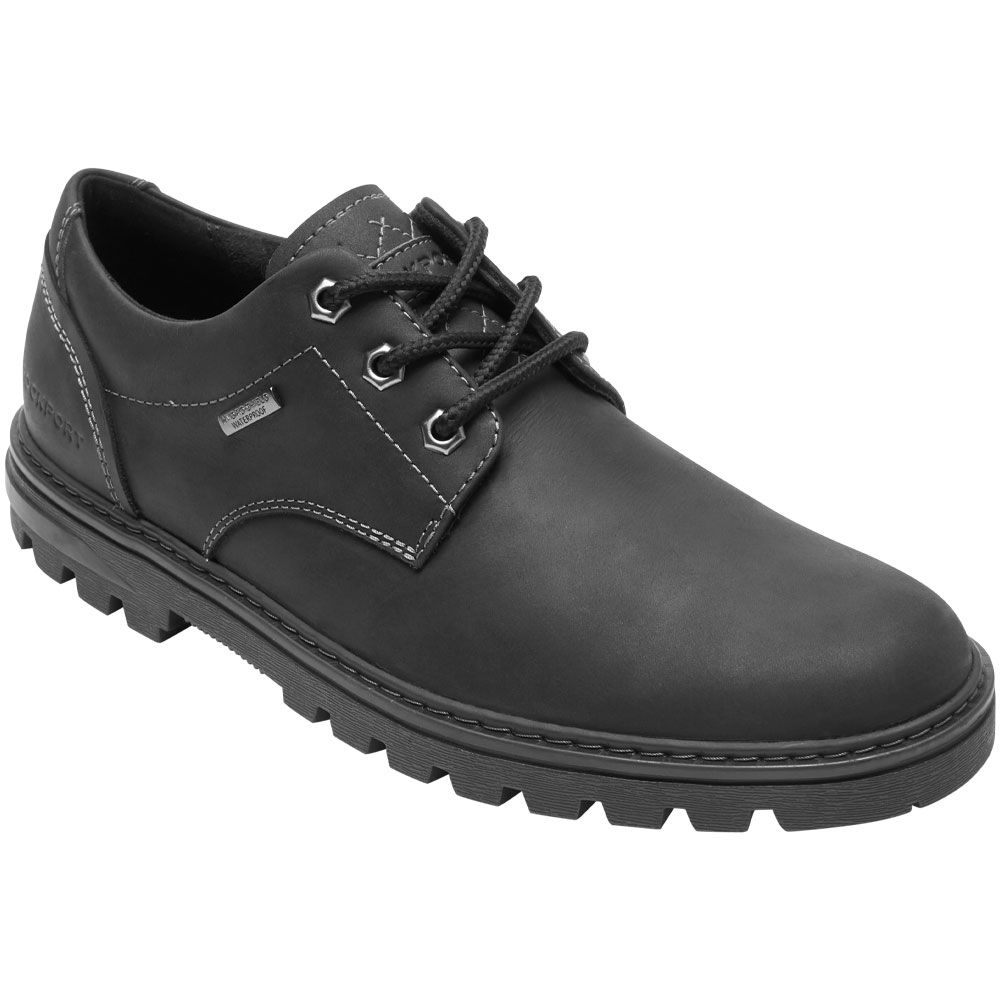 Rockport Weather Or Not Pt Ox Lace Up Casual Shoes - Mens Black Leather