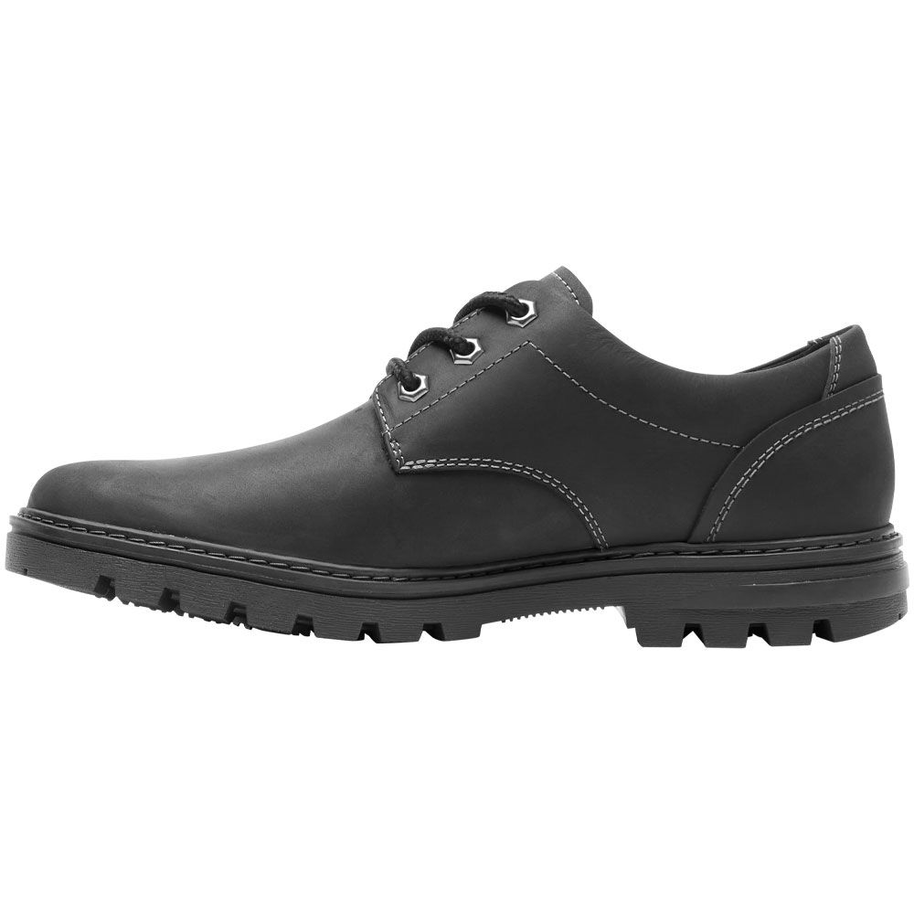 Rockport Weather Or Not Pt Ox Lace Up Casual Shoes - Mens Black Leather Back View