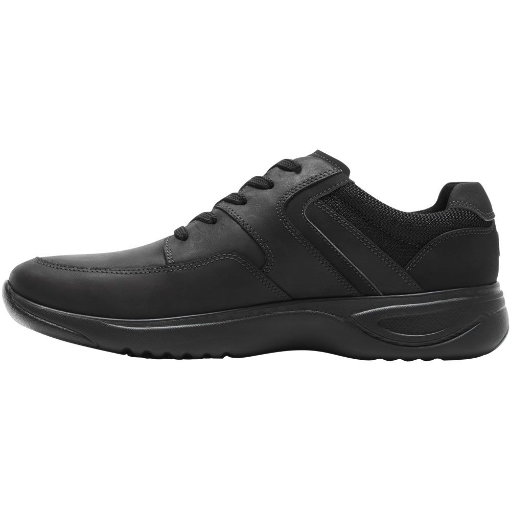 Rockport Metro Path Casual Walking Shoes - Mens Black Leather Back View