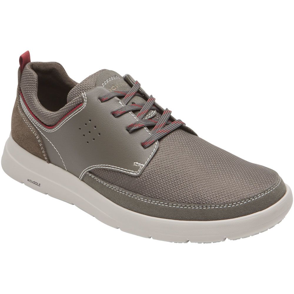 Rockport Truflex Cayden Plain Toe Sneaker Mens Casual Shoes Taupe Olive