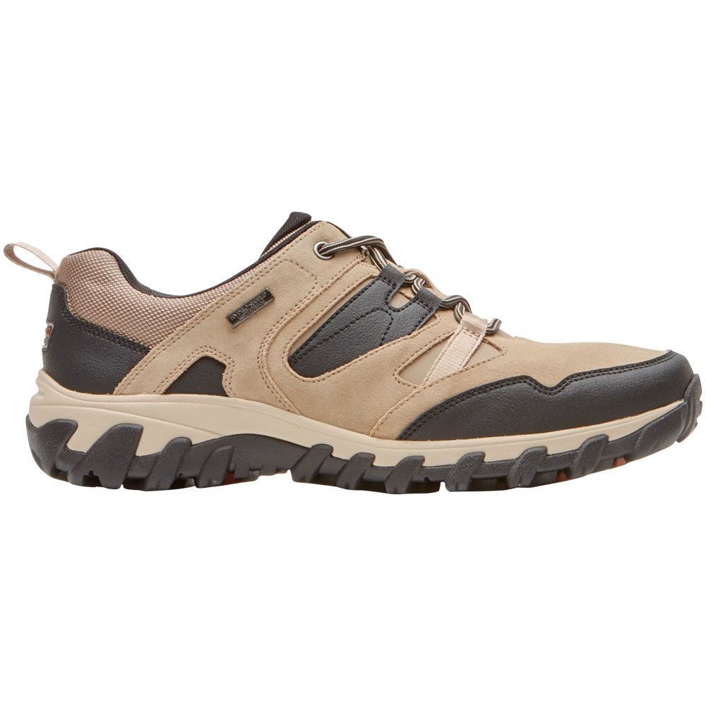 Rockport Cold Springs Plus Low Mens Hiking Shoes Taupe Side View