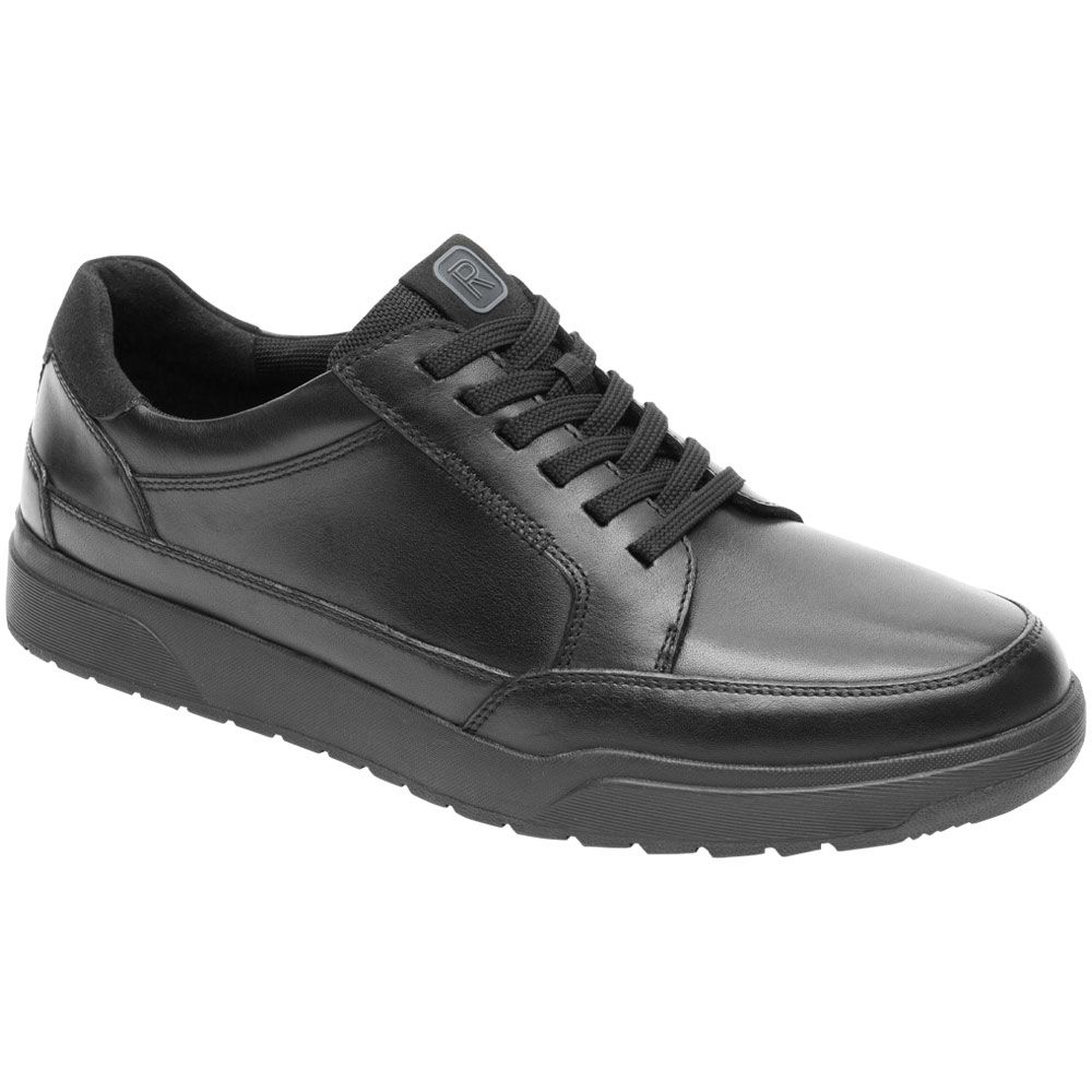 Rockport Bronson Lace Up Casual Shoes - Mens Black Leather