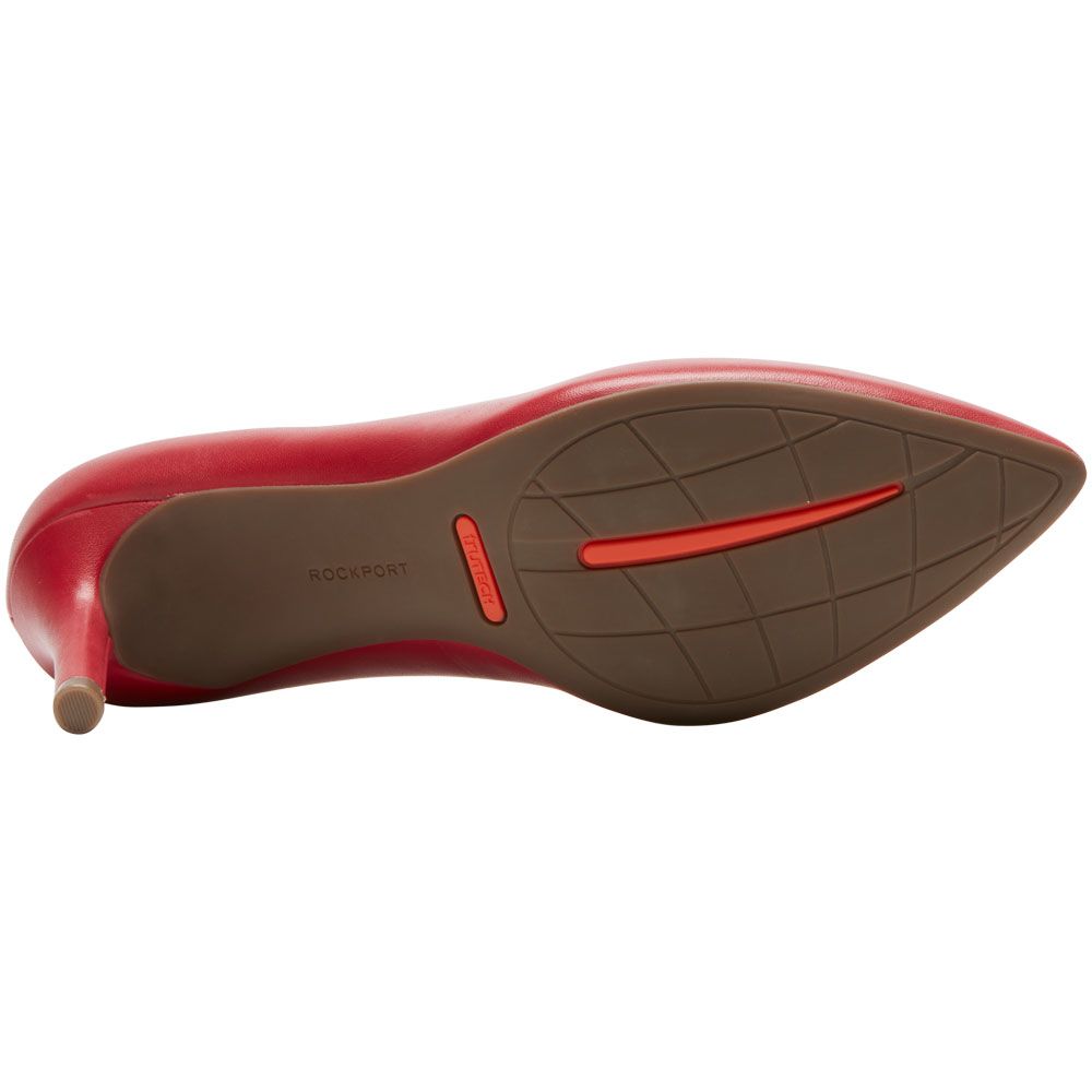 Rockport Total Motion 75mm Pointed Toe Womens Dress Shoes Scarlet Sole View