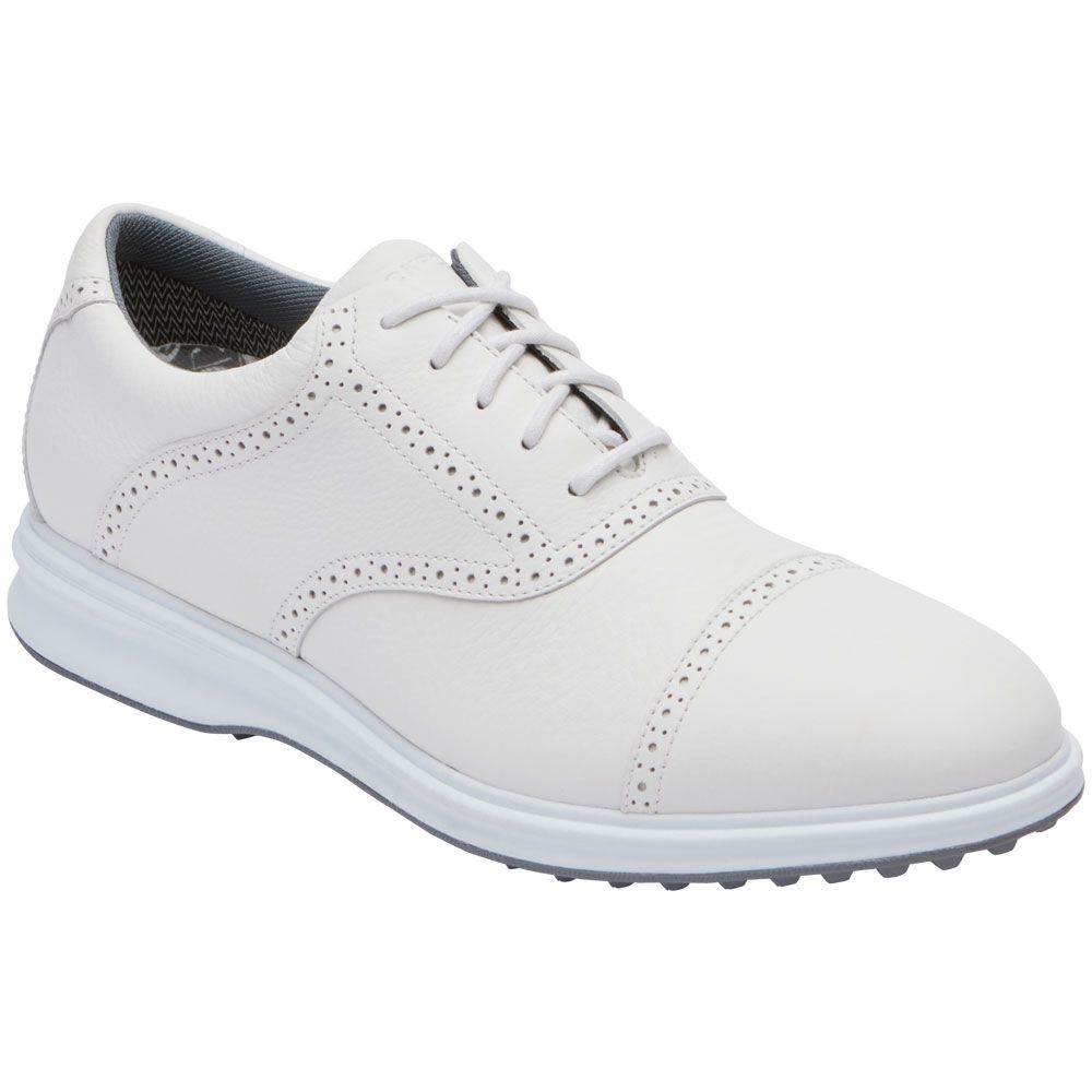 Rockport Total Motion Links Cap Toe Golf Shoes - Mens White