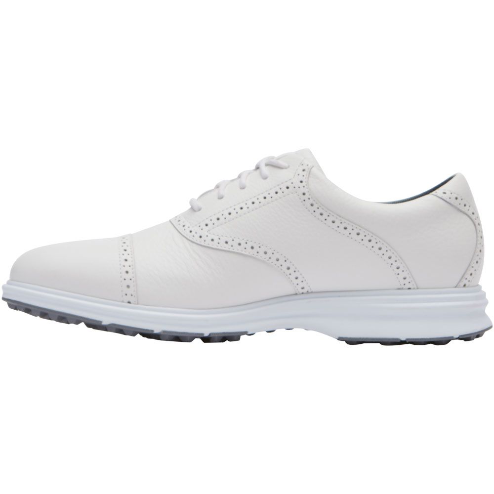 Rockport Total Motion Links Cap Toe Golf Shoes - Mens White Back View