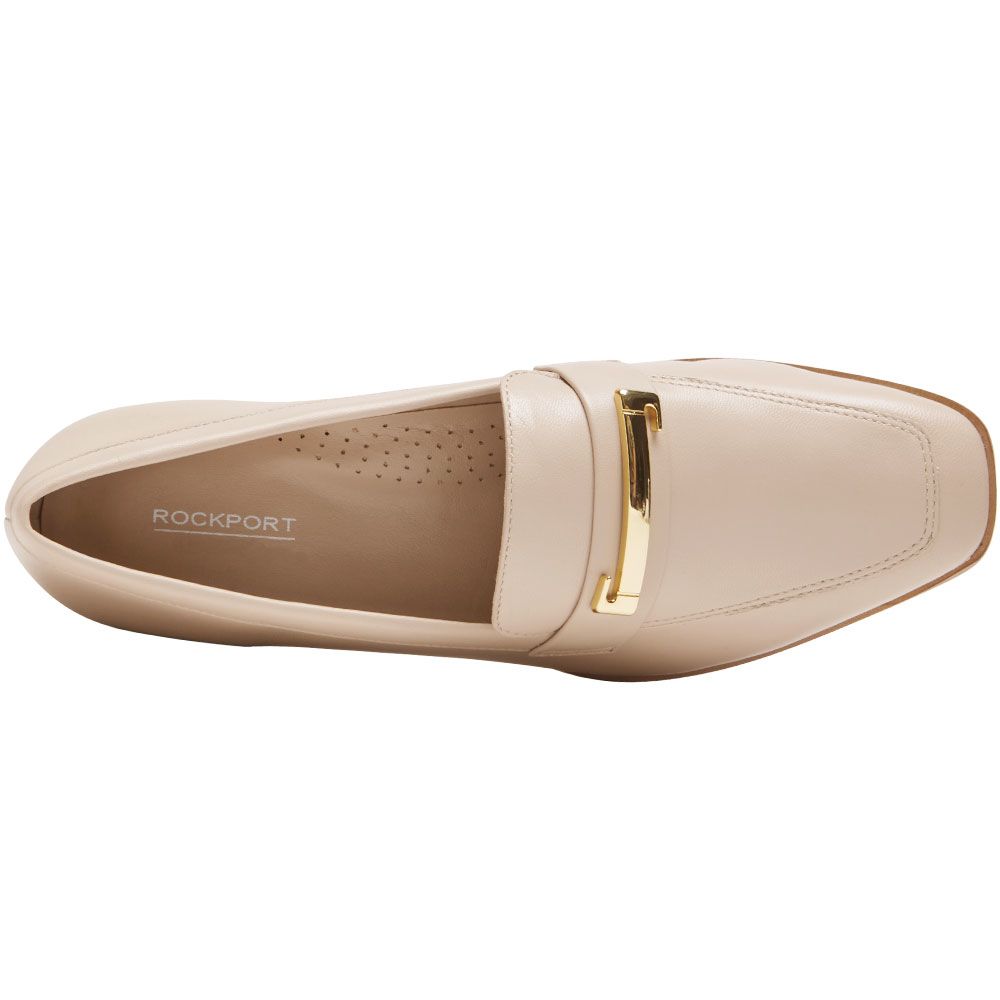 Rockport Santana Bit Loafer Slip on Casual Shoes - Womens Nude Back View