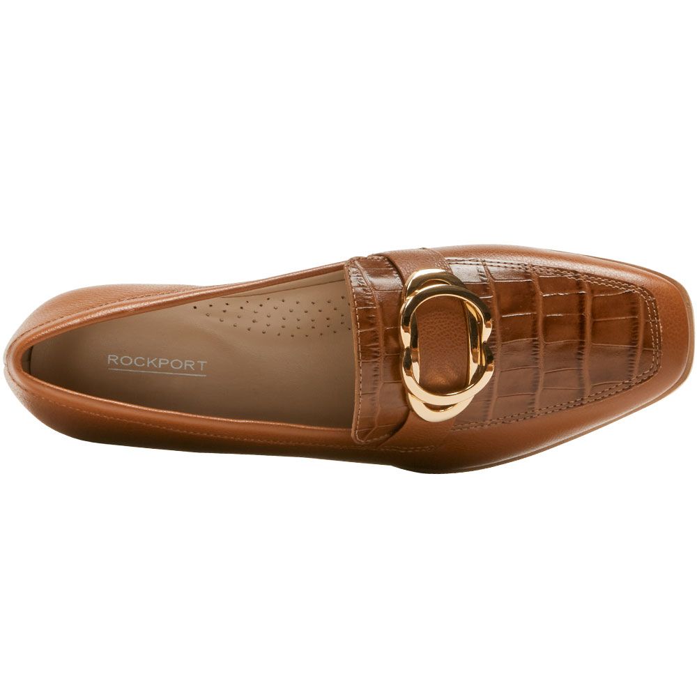 Rockport Santana Ring Loafer Slip on Casual Shoes - Womens Tan Back View