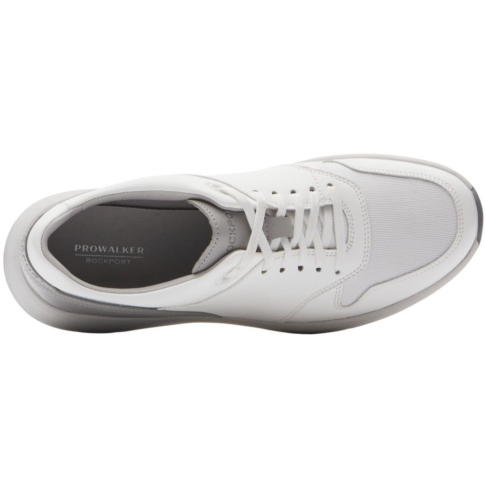 Rockport Trustride II ProWalker Laceup Walking Shoes - Womens White Eco Back View