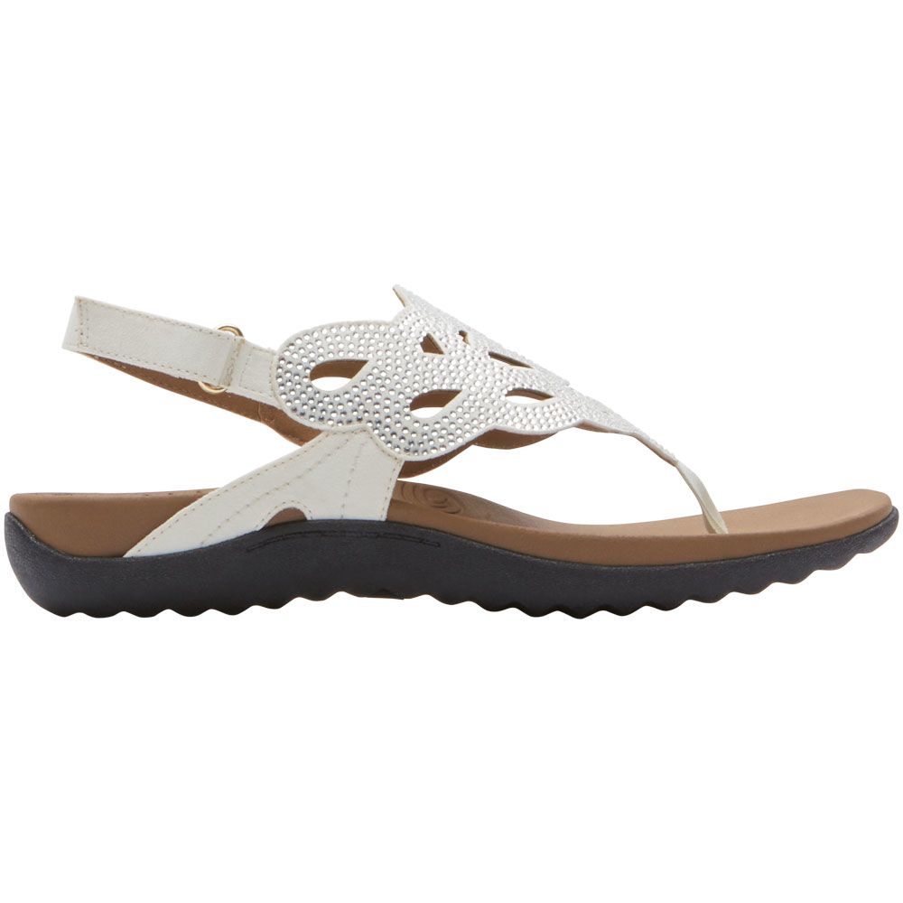 Rockport Ridge Sling Flip Flop Sandals - Womens White Bling