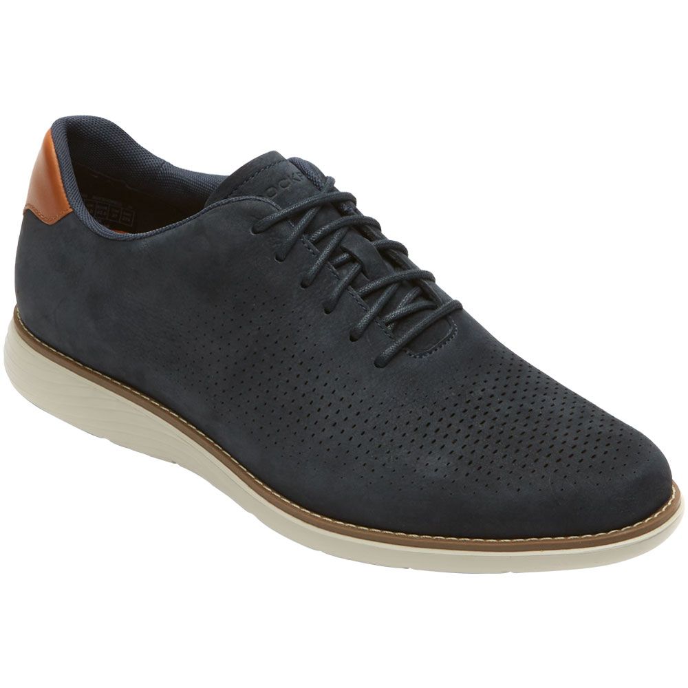 Rockport Garett Modern Oxford Lace Up Casual Shoes - Mens New Dress Blues