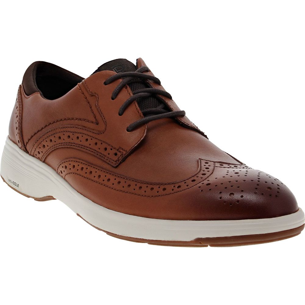 Rockport Noah Wing Tip Lace Up Casual Shoes - Mens Brown