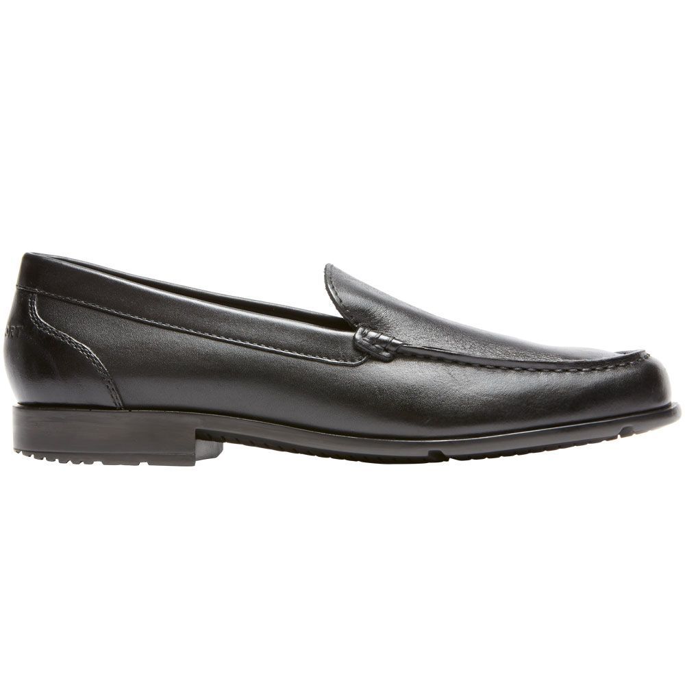 Rockport Classic Loafer Venetia Penny Loafer Shoes - Mens Black Side View