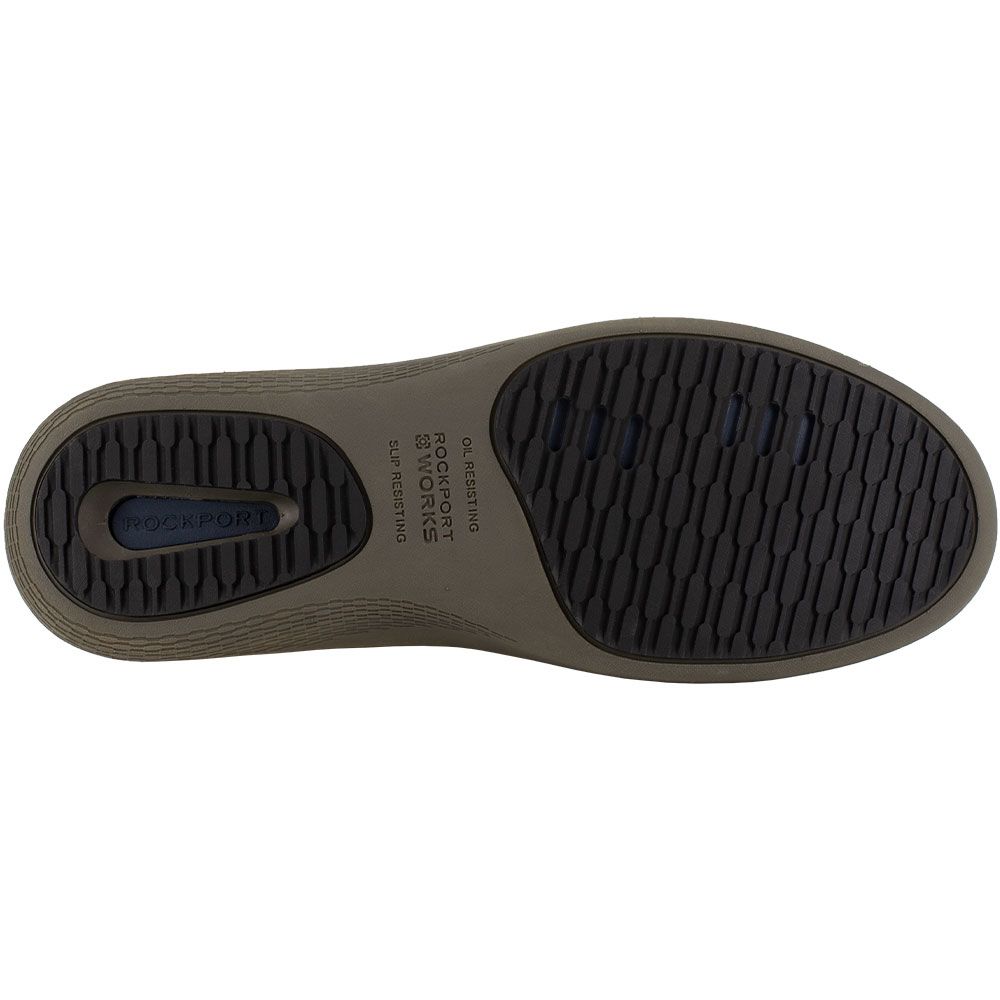 Rockport Works Trueflex Casual Composite Toe Work Shoes - Mens Blue Bolt Sole View