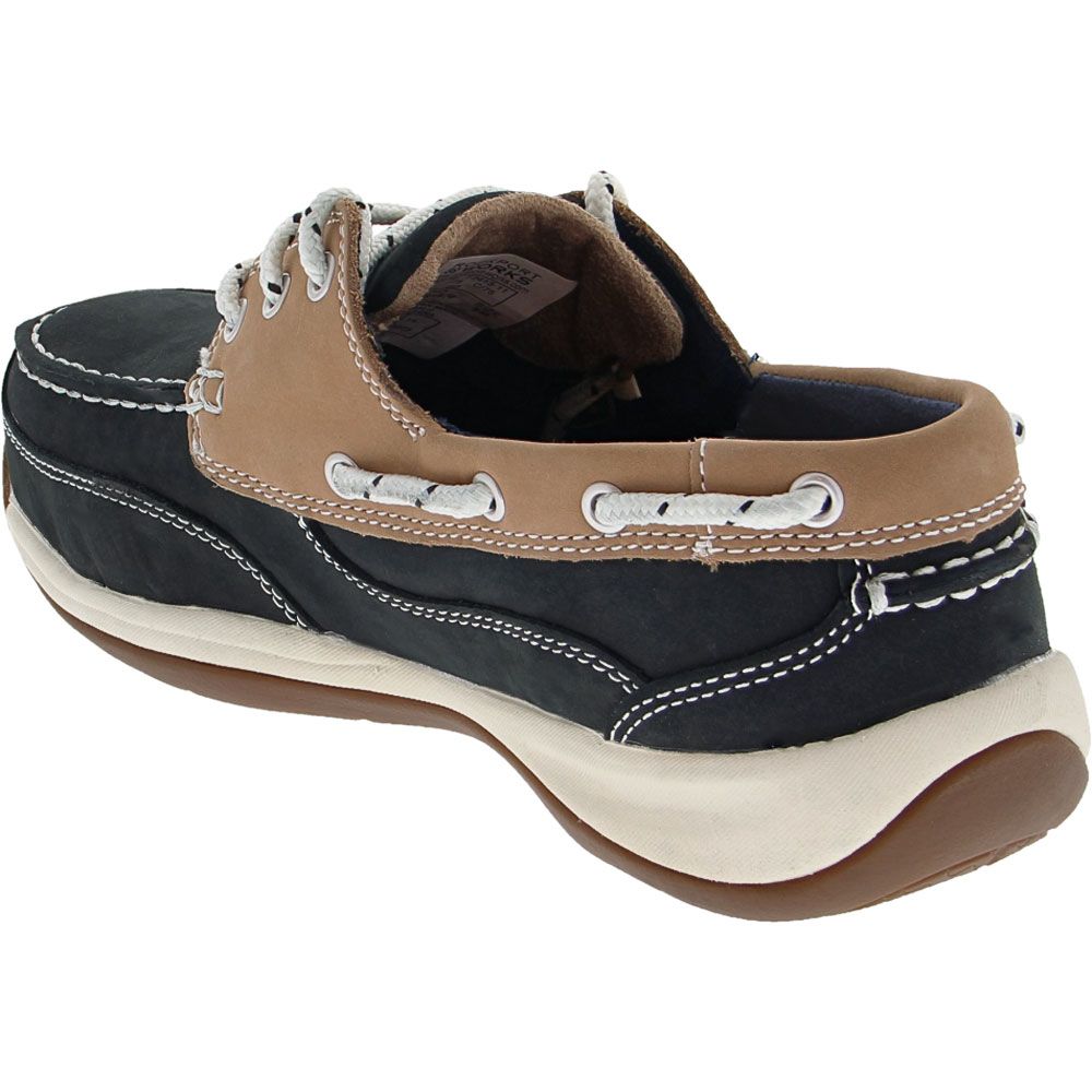 Rockport Rk670 Safety Toe Boat Work Shoes - Womens Navy Back View