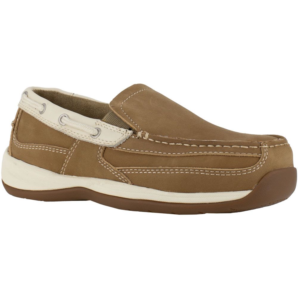 Rockport Rk673 Slip On Boat Safety Work Shoes - Womens Tan