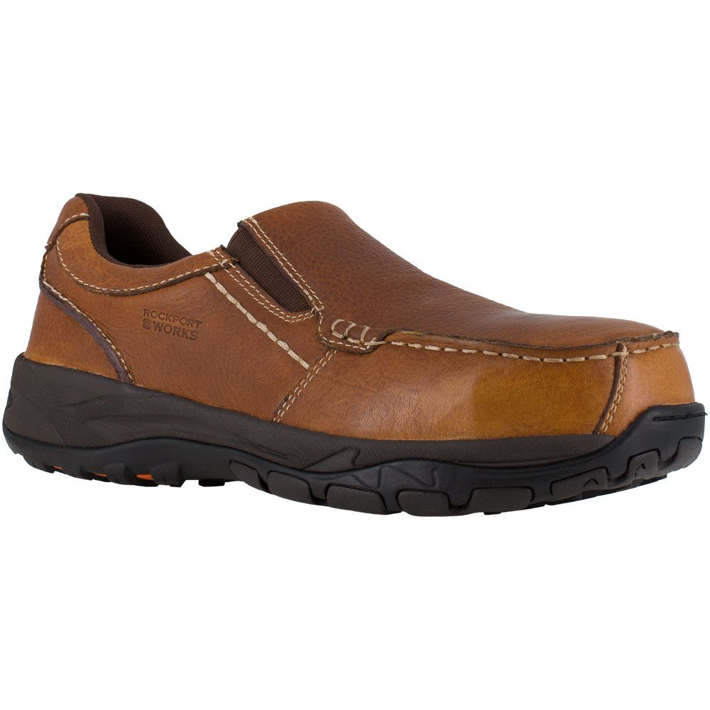 Rockport Works Rk6748 Composite Toe Work Shoes - Mens Brown
