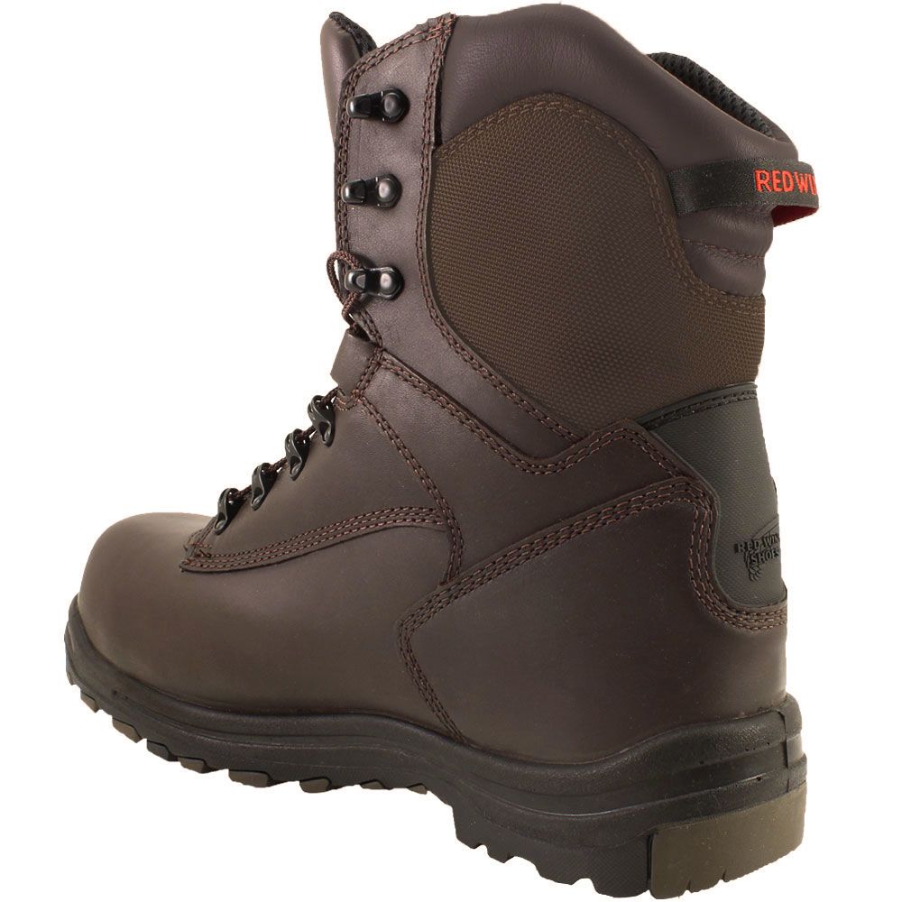 Red Wing 3548 Safety Toe Work Boots - Mens Brown Back View