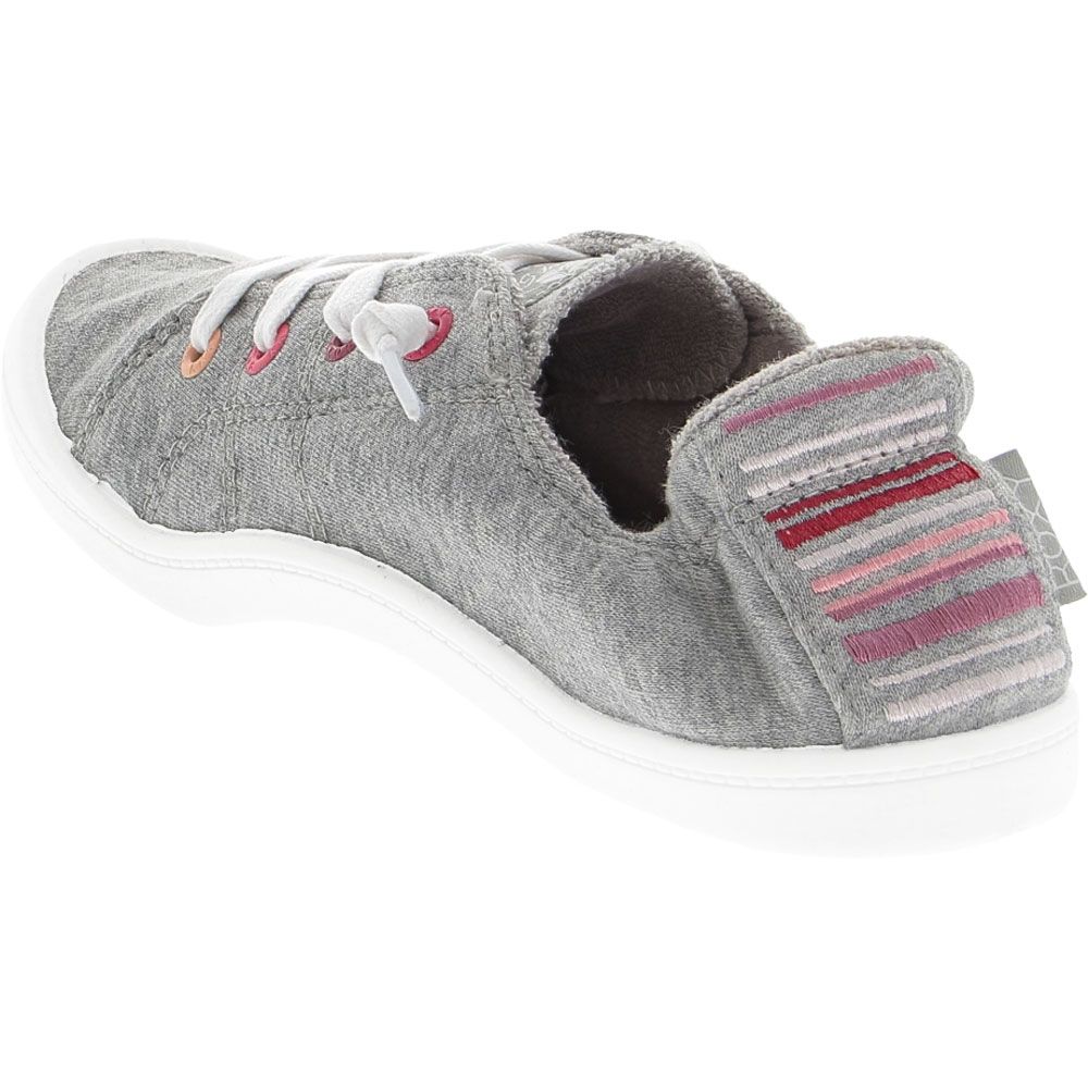 Roxy Bayshore 3 Life Style Shoes - Girls Grey Heather Pink Back View