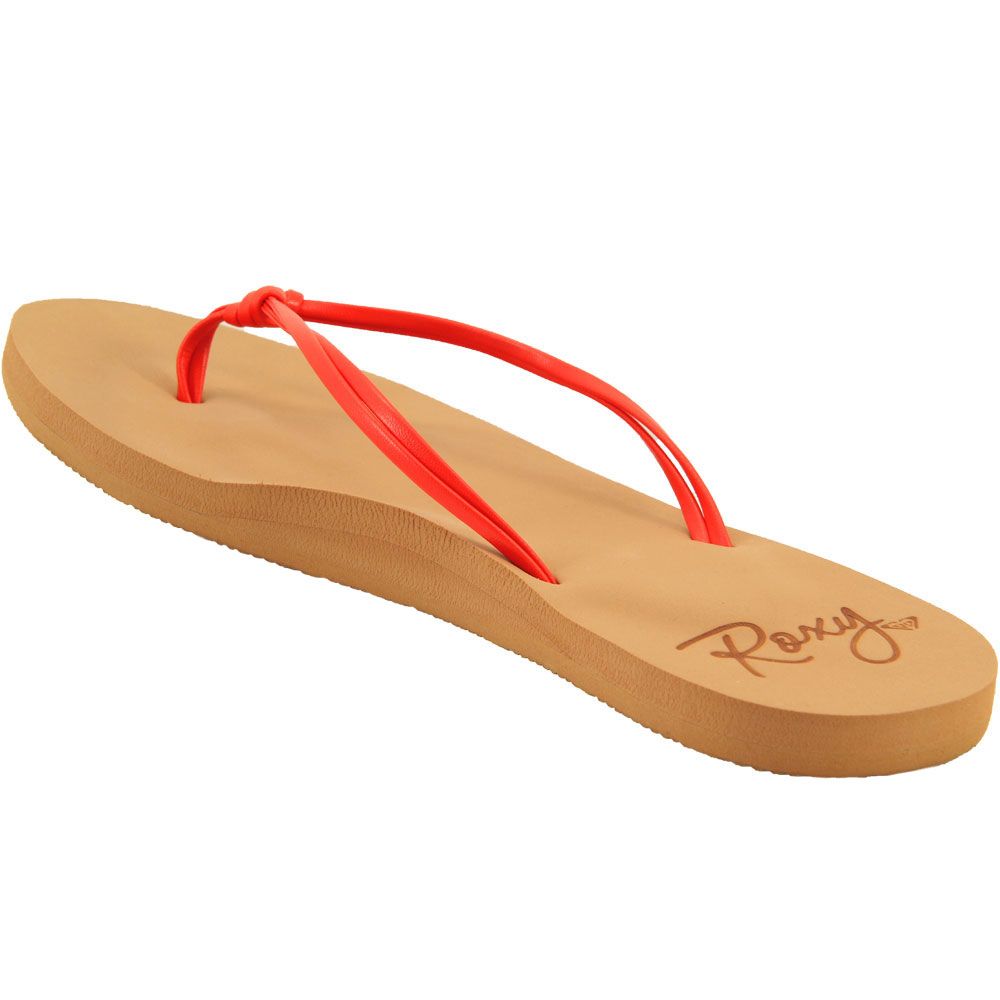 Roxy Lahaina Flip Flops - Womens Red Back View