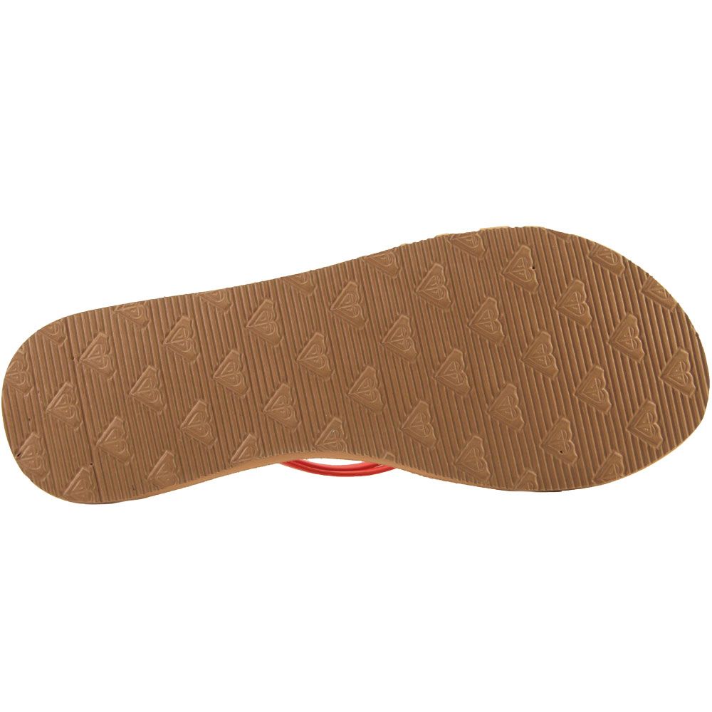 Roxy Lahaina Flip Flops - Womens Red Sole View