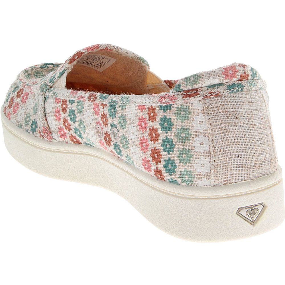 Roxy Minnow Plus Lifestyle Shoes - Womens Multi 1 Floral Back View