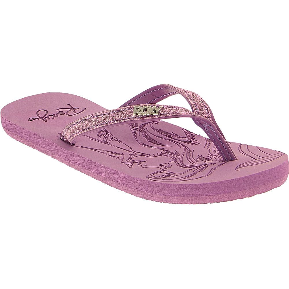 Roxy Napili Disney Flip Flops - Girls Purple
