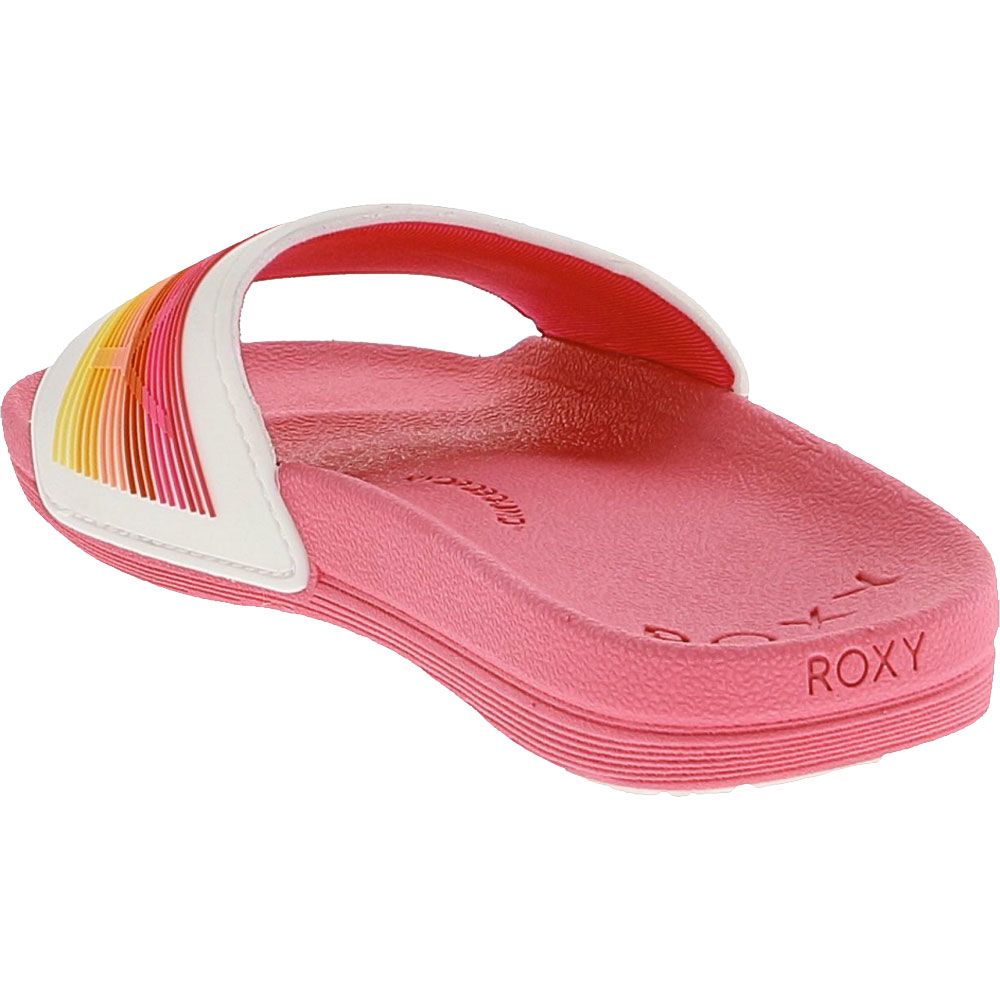 Roxy Slippy LX Slide Sandals - Girls Pink Back View