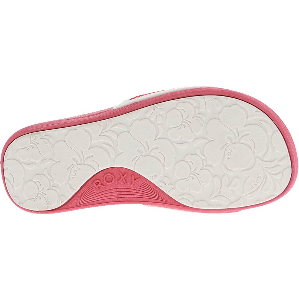 Roxy Slippy LX Slide Sandals - Girls Pink Sole View